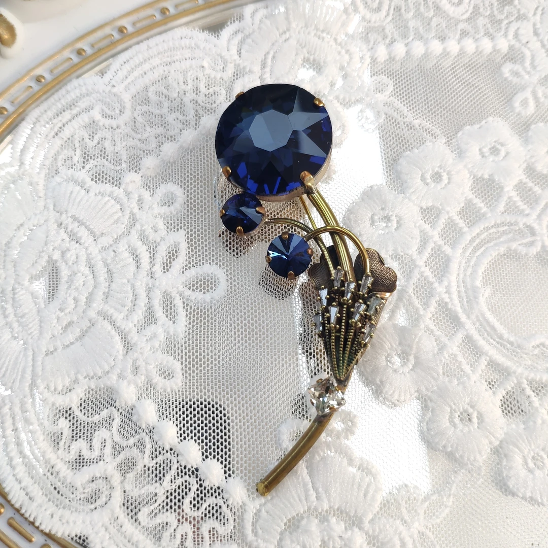 【六六中古】孤品复古手工花束胸针ad1805