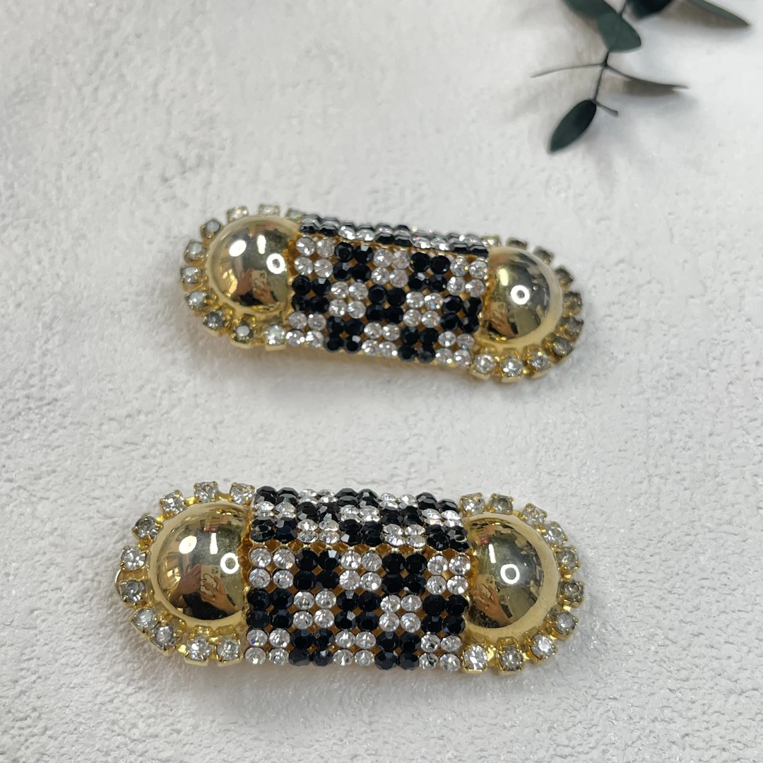 铜合金合成锆石耳饰 【六六中古】孤品复古耳夹ap5238