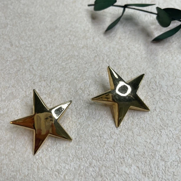铜合金耳饰 【六六中古】孤品星星耳钉th3797