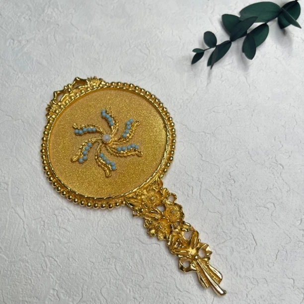 【六六中古】孤品复古精美镜子摆件ay720