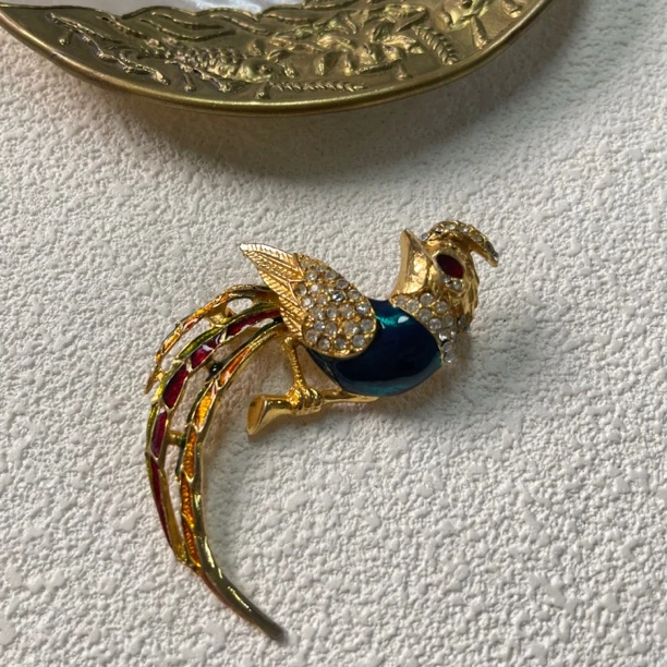 铜合金胸针 【六六中古】孤品复古胸针km9191