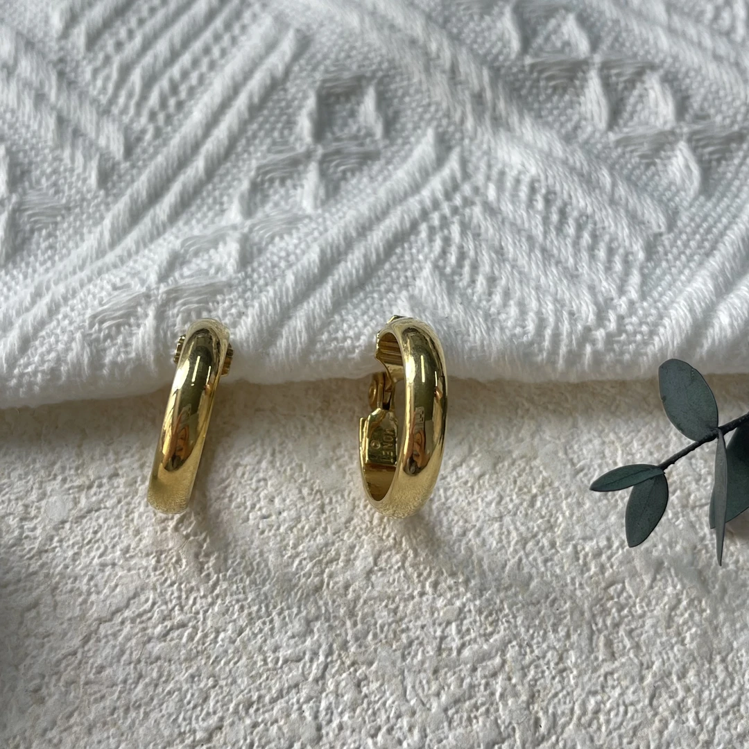 铜合金耳饰 【六六中古】孤品复古耳夹th704