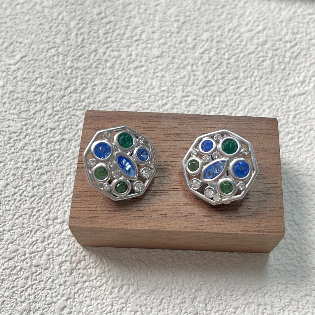 铜合金耳饰 【六六中古】孤品复古耳夹km4146