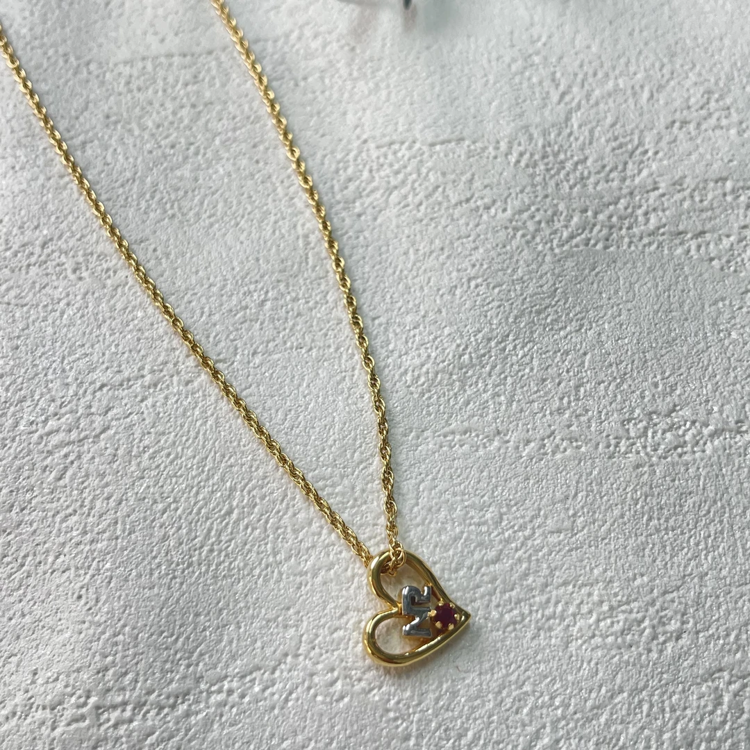 铜合金合成锆石项链 【六六中古】孤品复古项链aw7237链长39-43cm