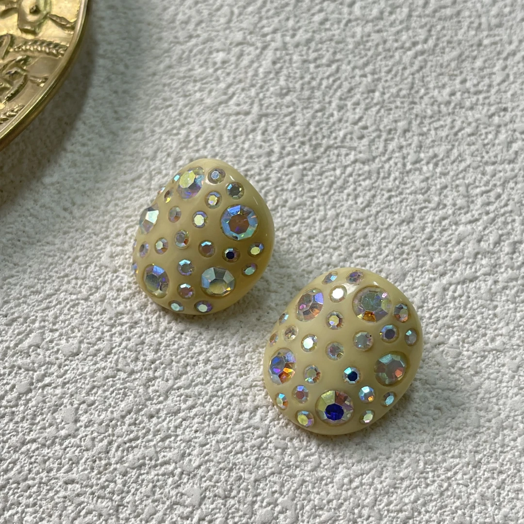 铜合金耳饰 【六六中古】孤品复古耳夹km9358