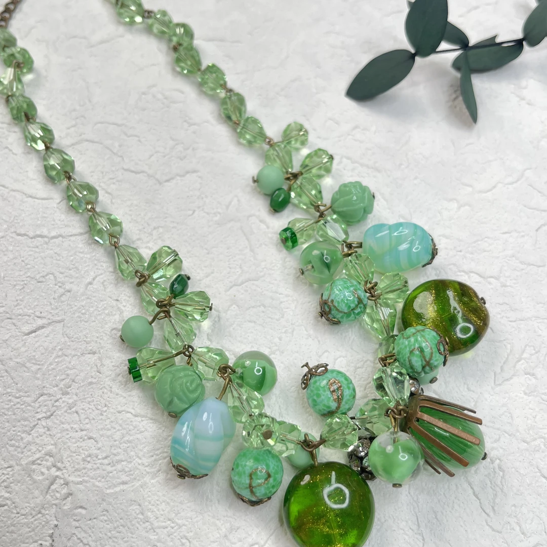 铜合金琉璃项链 【六六中古】孤品复古项链gm250链长49cmm