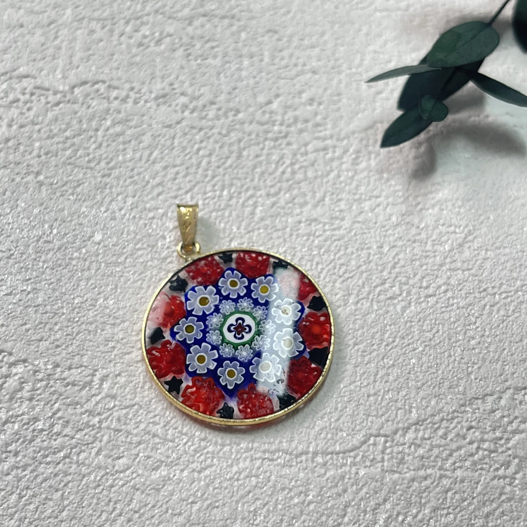 铜合金玻璃吊坠 【六六中古】孤品复古吊坠gm159