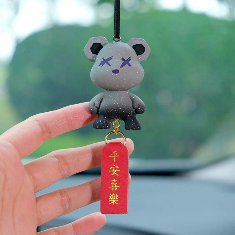 暴力熊汽车挂件摆件车上后视镜挂饰车载潮牌网红车内装饰用品大全