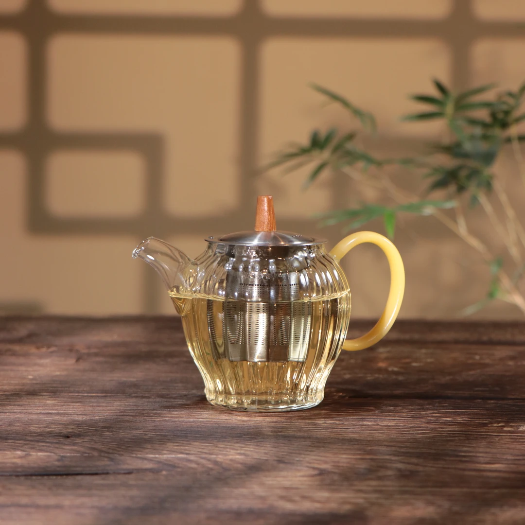 高硼硅玻璃花瓣茶壶fl