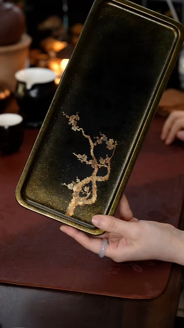 【闪购商品】雲梦茶器大漆胡桃木茶盘