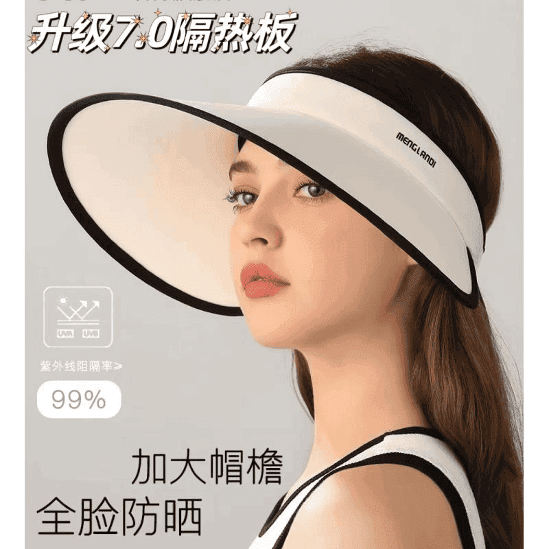 【新人补贴】【14CM帽檐双面冰丝三层防护】夏季冰感丝防紫外线防晒帽