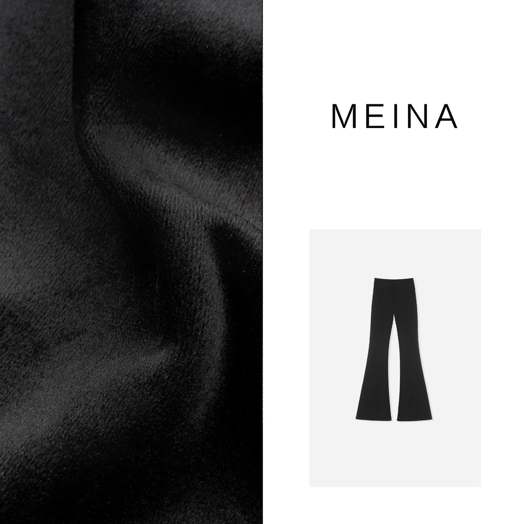 MEINA【腿精秘籍2.0】秋冬加绒微喇叭高腰升级爆款修身马蹄西裤裤子