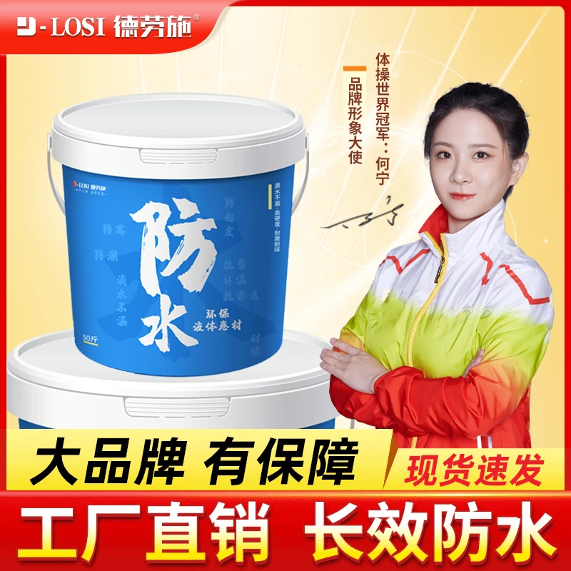 徳劳施屋顶不漏防水涂料雨季屋顶补漏修复抗冻耐晒防水材料