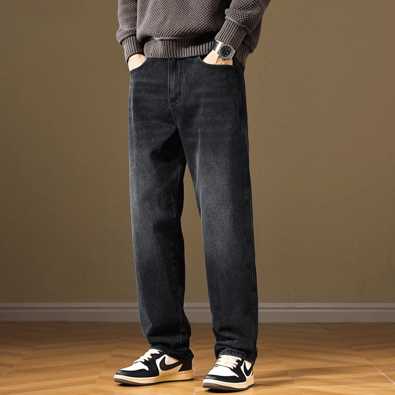 真维斯潮流牛仔裤男美式夏季男士宽松直筒男生潮流百搭长裤子夏夏