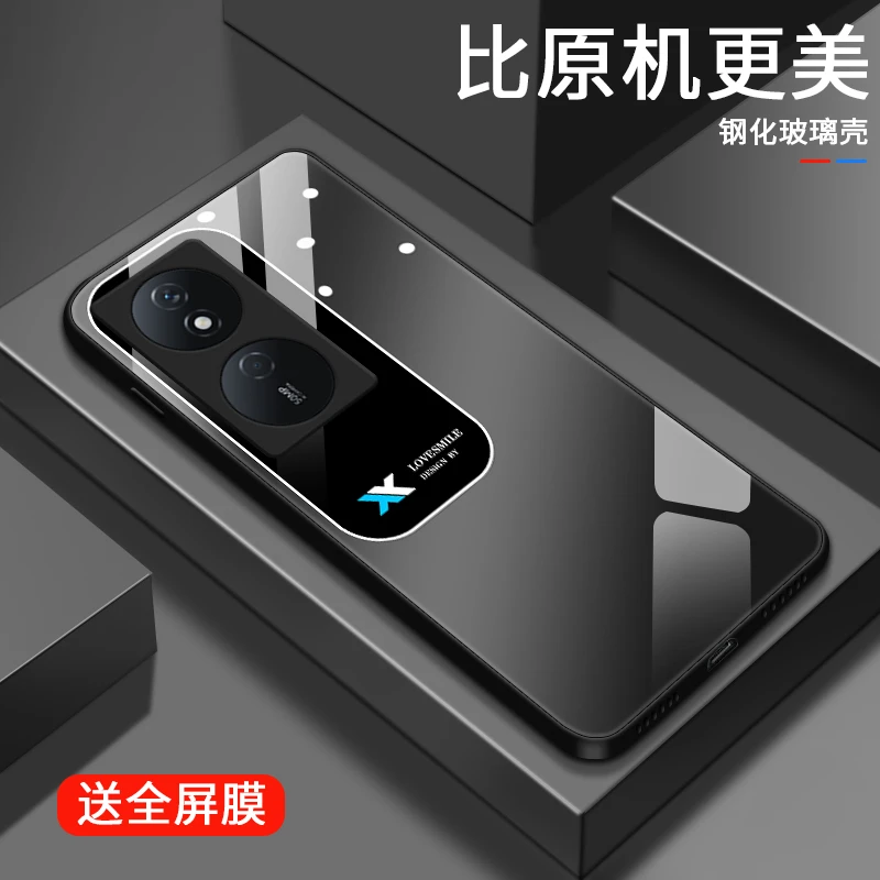 方块视窗适用荣耀Play8T手机壳华为play8T玻璃壳新款限量全包防摔