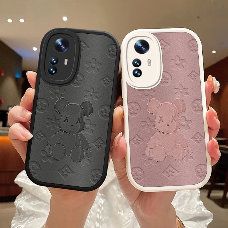 精美熊适用小米12青春版手机壳可爱保护套防摔软全包镜头女款新潮