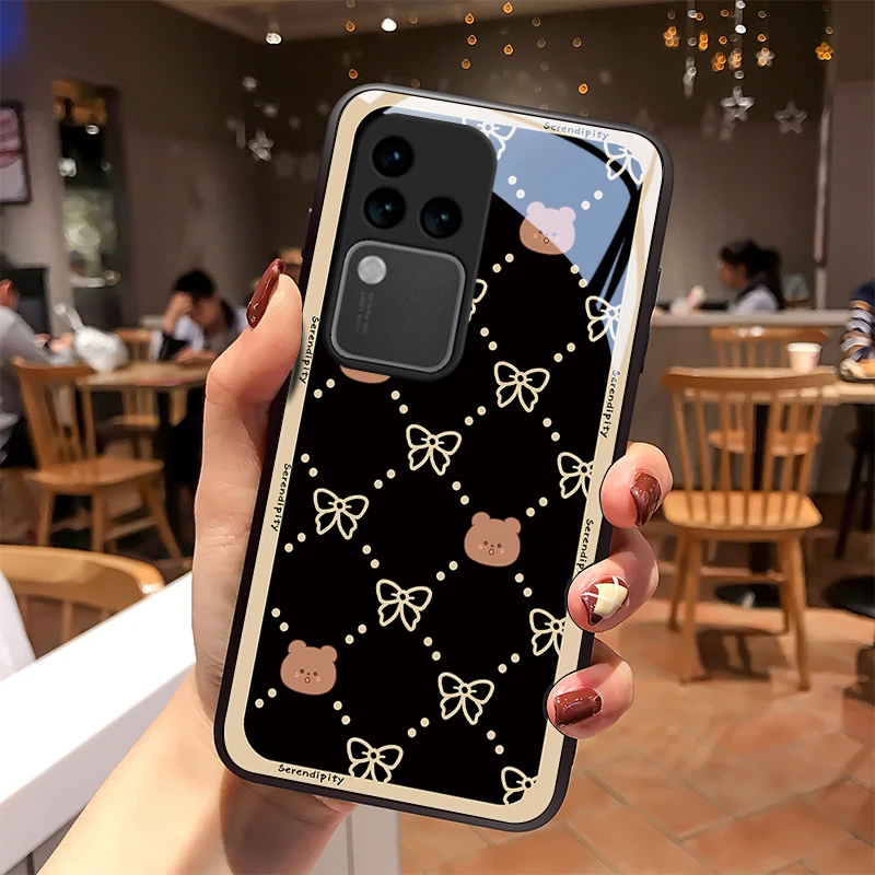 幸运熊适用vivos18手机壳S18pro玻璃vivos18e保护套防摔镜头高级