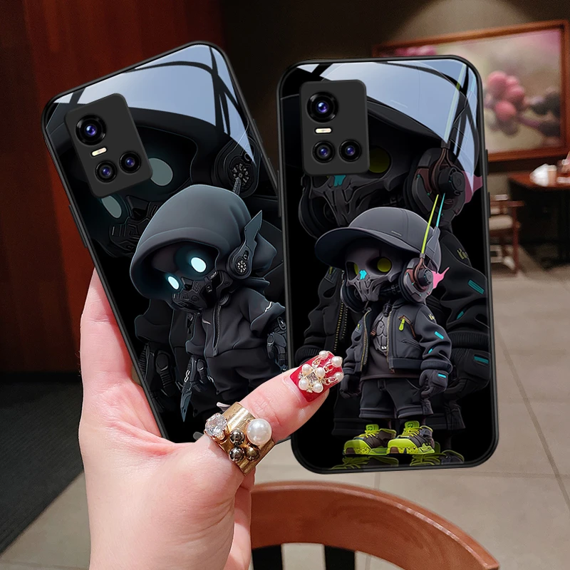 冷酷卡通适用vivos10手机壳10pro玻璃壳s10e男生炫酷保护套vivos