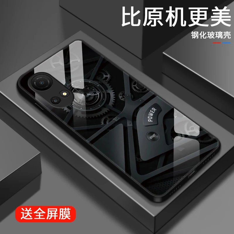 工艺齿轮适用华为畅玩30plus手机壳畅玩30玻璃20pro创意防摔女款