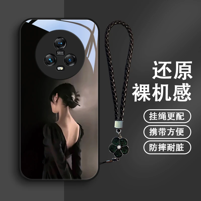 那个女孩适用华为荣耀magic5/4/3手机壳magic5/4/3pro简约女款个