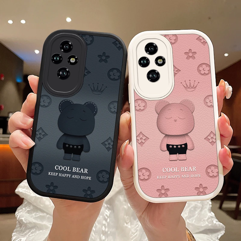 乖巧熊适用荣耀200Pro手机壳荣耀200小羊皮女款高级镜头全包硅胶