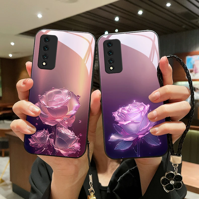 蔷薇玫瑰适用中国移动nzoneS7pro手机壳nzoneS7玻璃s7pro+超薄女