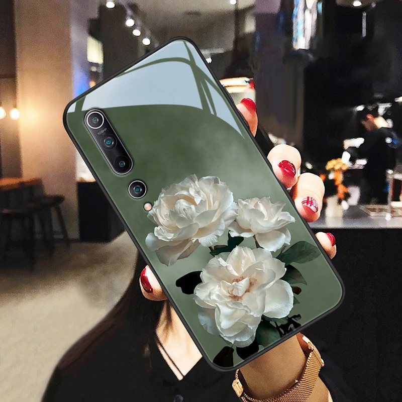 清香花适用小米10pro手机壳MI 10简约10s优雅女款高级10青春版玻