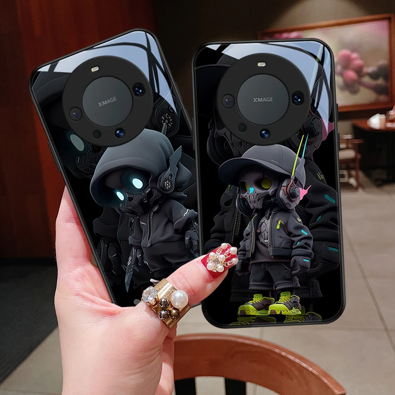 冷酷卡通适用华为mate60手机壳mate60pro动漫mate50/50pro/50e男