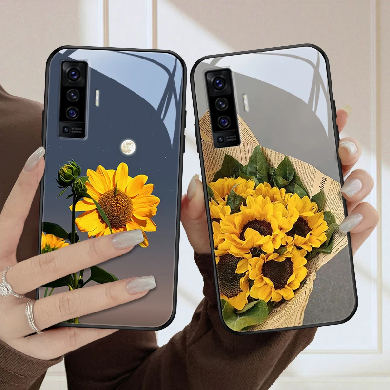 向日葵vivox50手机壳x50pro小众保护套vivox30高级可爱女款x30pro