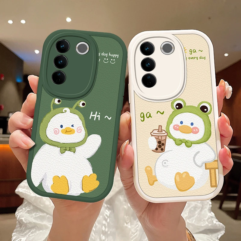 超萌鸭适用vivos16手机壳VIVOS16e高级兔年2023可爱保护套硅胶防