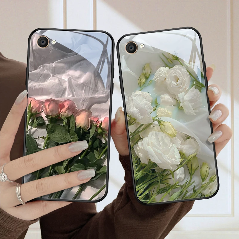 恬静花vivox9s手机壳x9plus玻璃壳x9小众x9splus可爱高级女款vivo