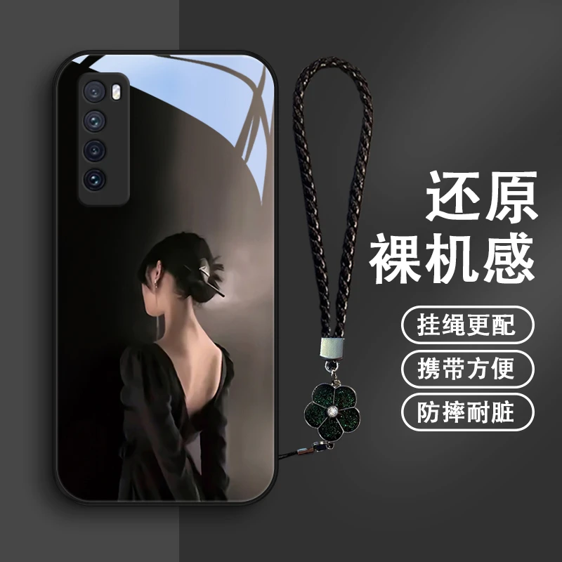 那个女孩适用华为nova7/7pro手机壳nova7se优雅nova6/6se网红5G女