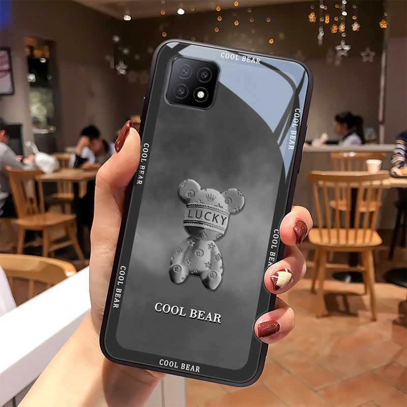 好运熊适用oppoa72手机壳A36高级女款oppoa35创意卡通a32新款A52