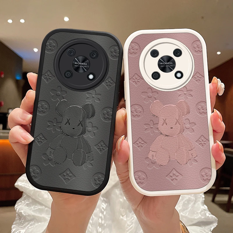 精美熊适用华为畅享50pro手机壳畅享50pro创意女款小羊皮保护套潮