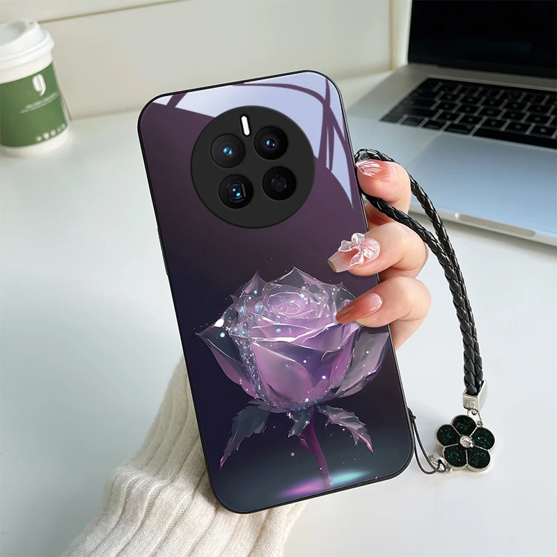 繁星玫瑰适用华为mate50手机壳mate50pro浪漫防摔50e超薄推荐保护