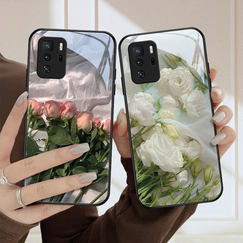 恬静花适用小米红米note10手机壳红米note10pro可爱redmi保护套高
