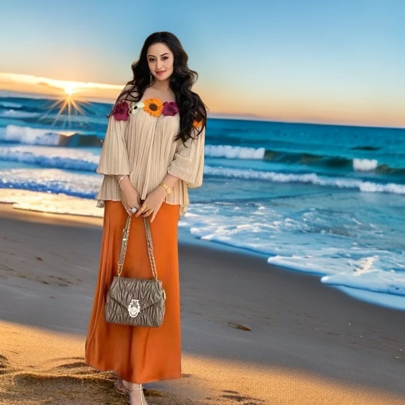 【MADANIYAN专属】高级感2024春季新款洋气轻奢小众显瘦长袖衬衣