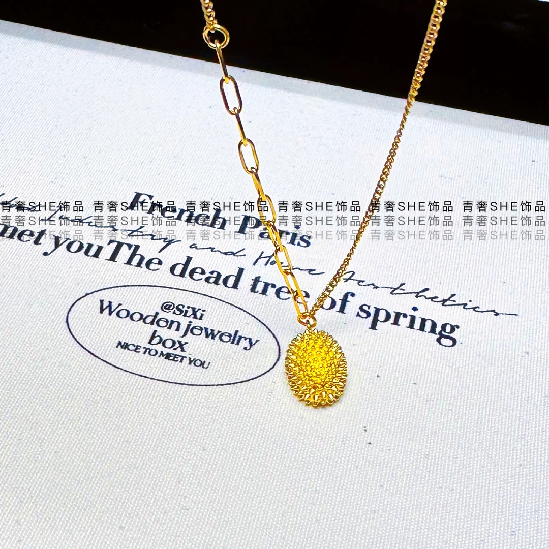 钛钢项链 【可碰水洗澡不掉色】青奢SHE定制榴莲忘返水果王项链