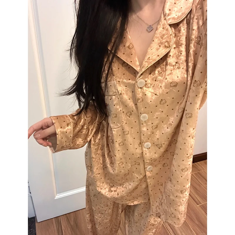 【富贵金kitty】金丝绒ins睡衣女套装秋冬季新款保暖家居服睡衣女装