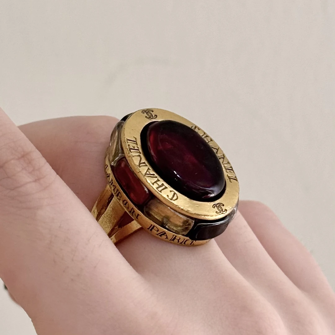 95新 Chanel/香奈儿 Chanel99A红琉璃戒指 RB2024021