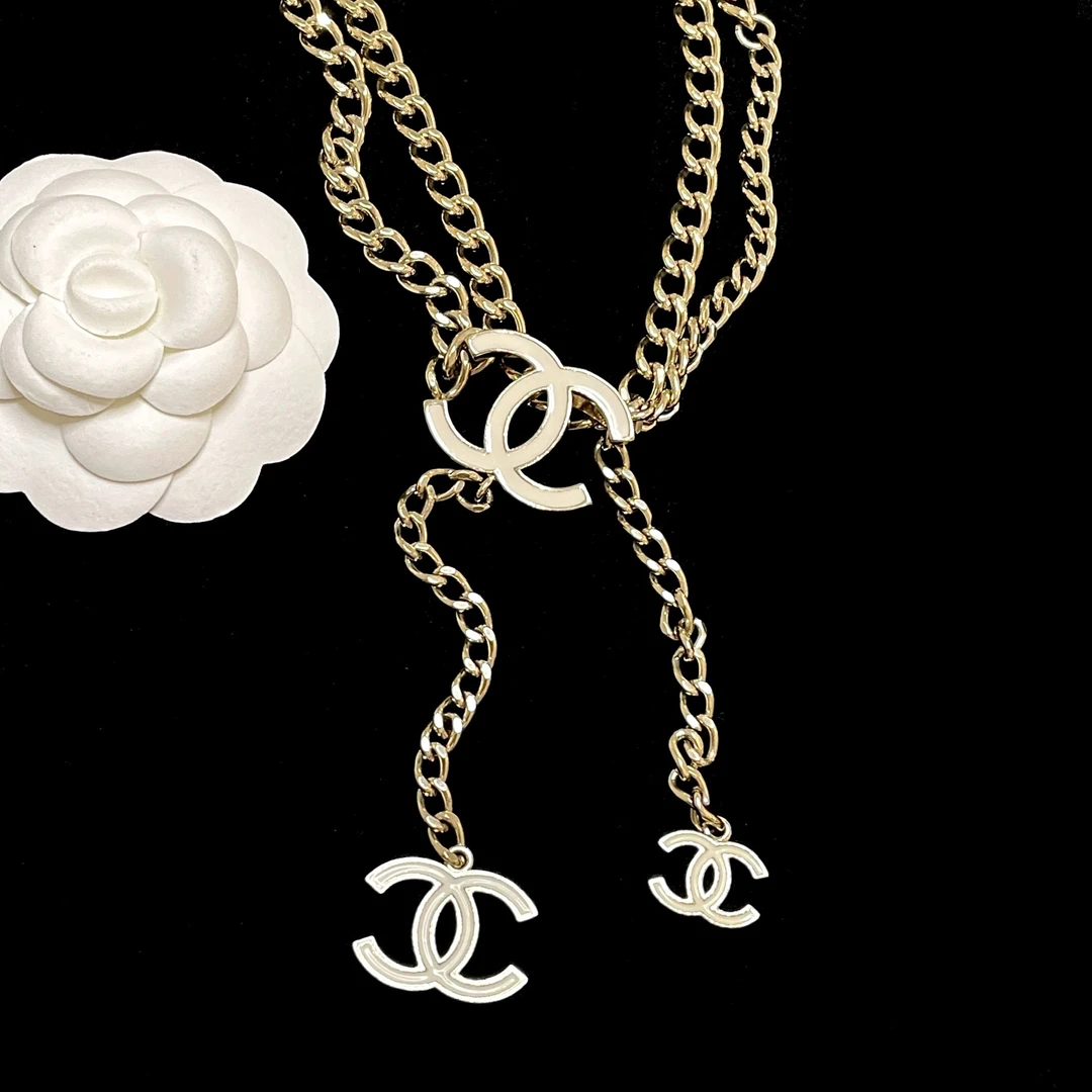 95新 Chanel/香奈儿 白金珐琅双C多用链 2401270