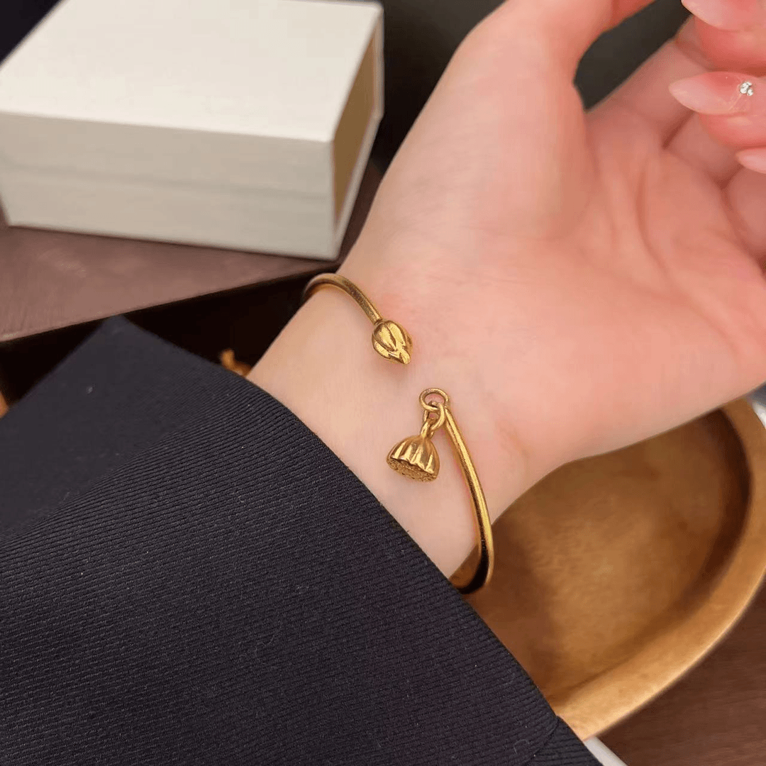 铜合金手镯 D054  气质轻奢优雅时尚精美百搭小众ins开口手镯