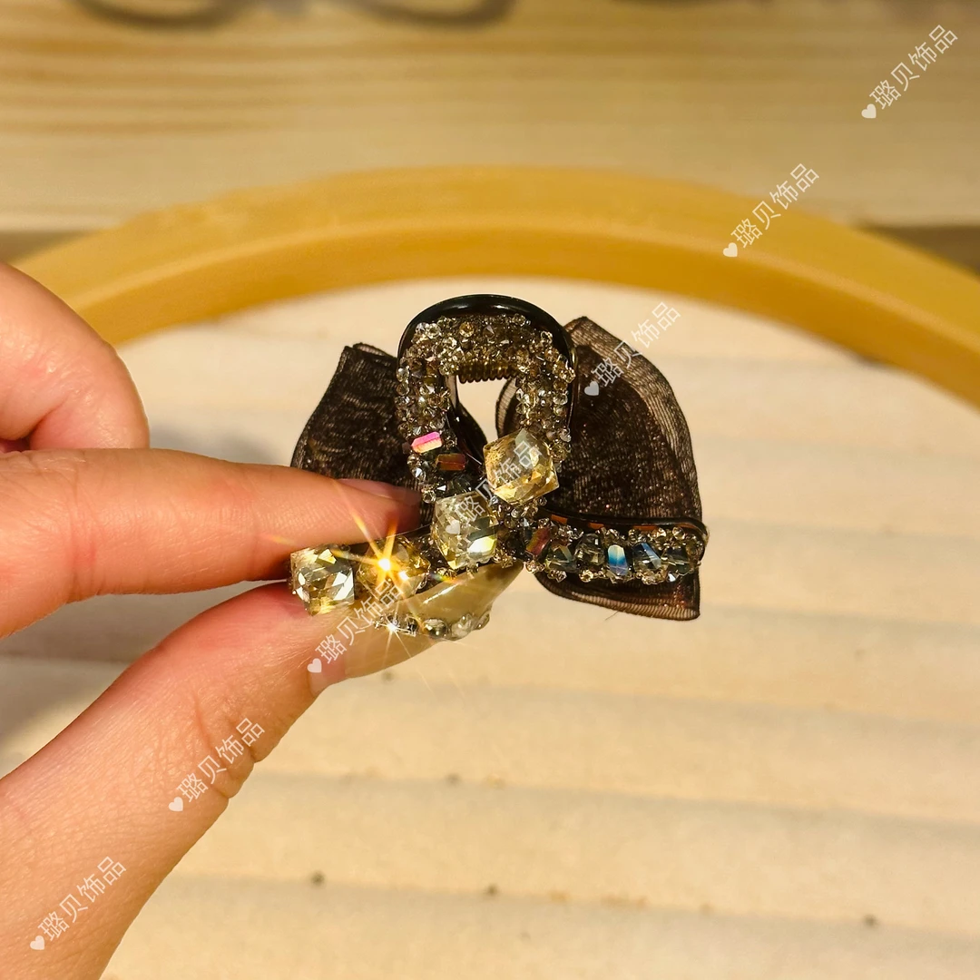 4.5cm小刘海侧边夹茶咖色ab面春夏款时尚可爱