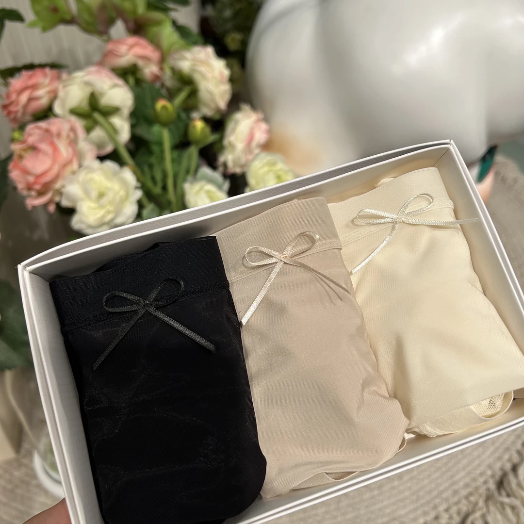 爱意满满 中腰冰丝亲肤透气舒适女士三角内裤 3条装