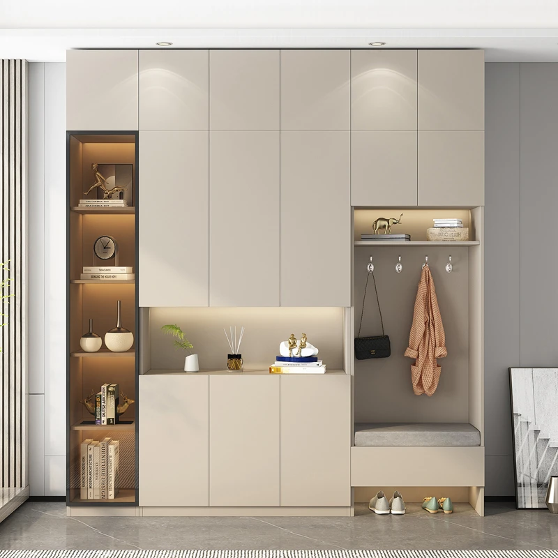 轻奢简约餐边柜进门玄关鞋柜一体储物柜客厅餐厅酒柜鞋柜餐边柜子