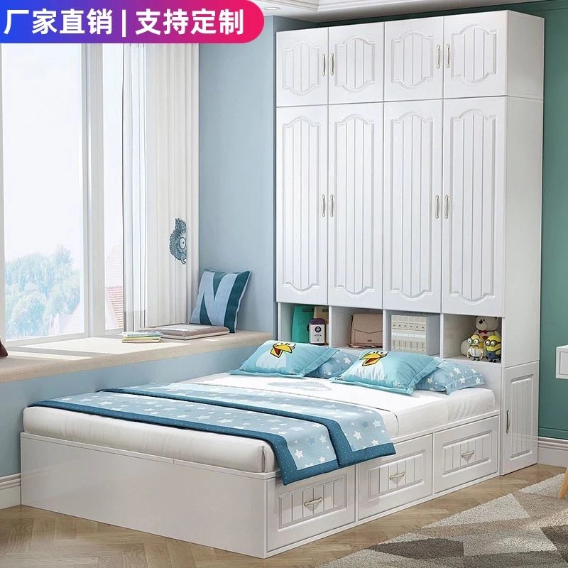 榻榻米床柜一体小户型组合衣柜床15-20岁男孩卧室床多功能儿童床