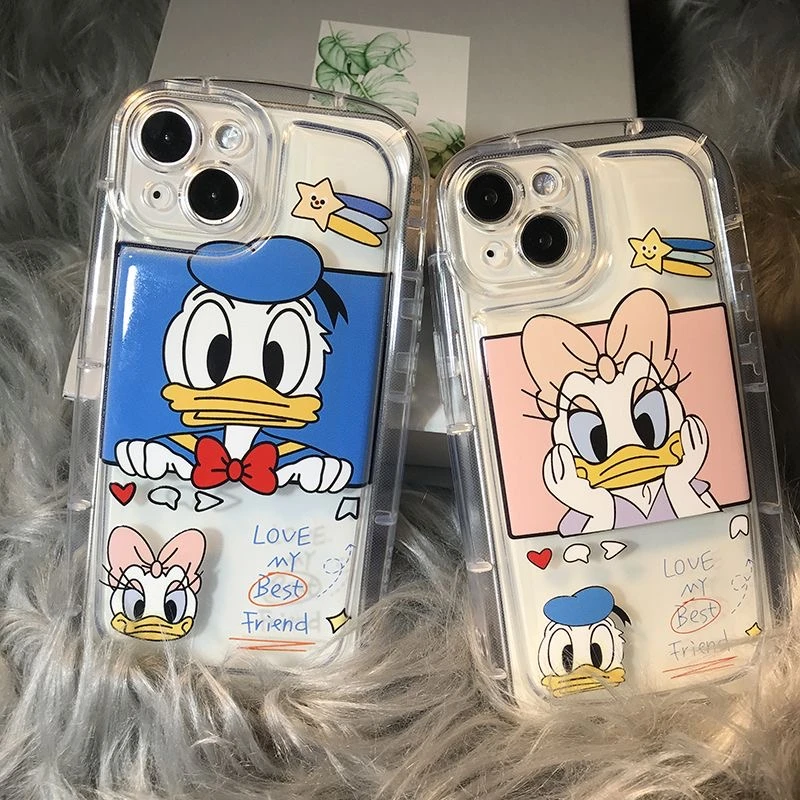 泡泡肥皂适用苹果15华为nova11荣耀90红米情侣唐老鸭黛西手机壳