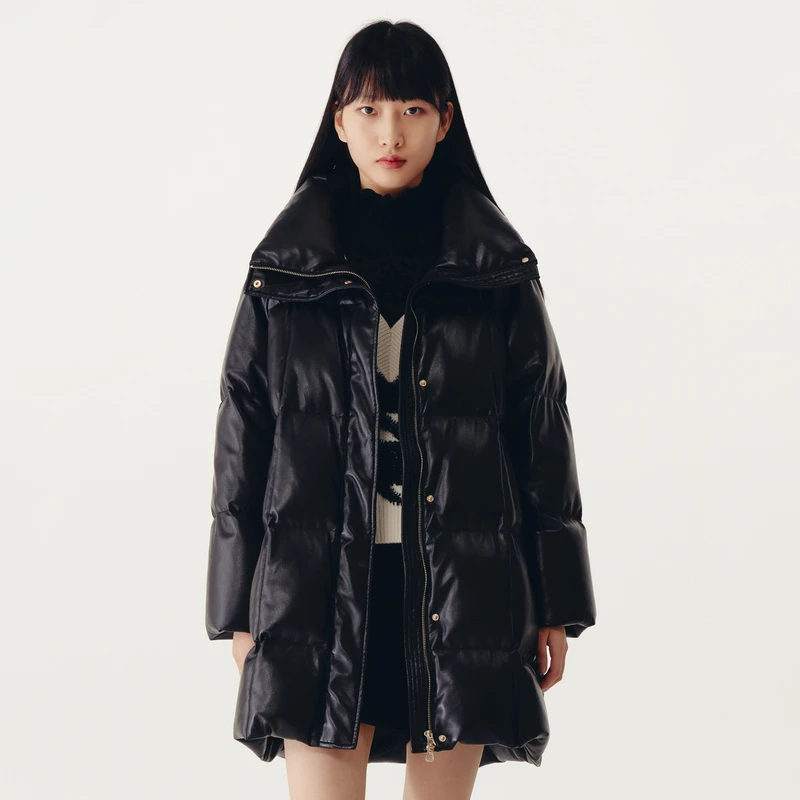 HPLY荷比俪冬季新款女大翻领简单大气A型羽绒服HYC42560049