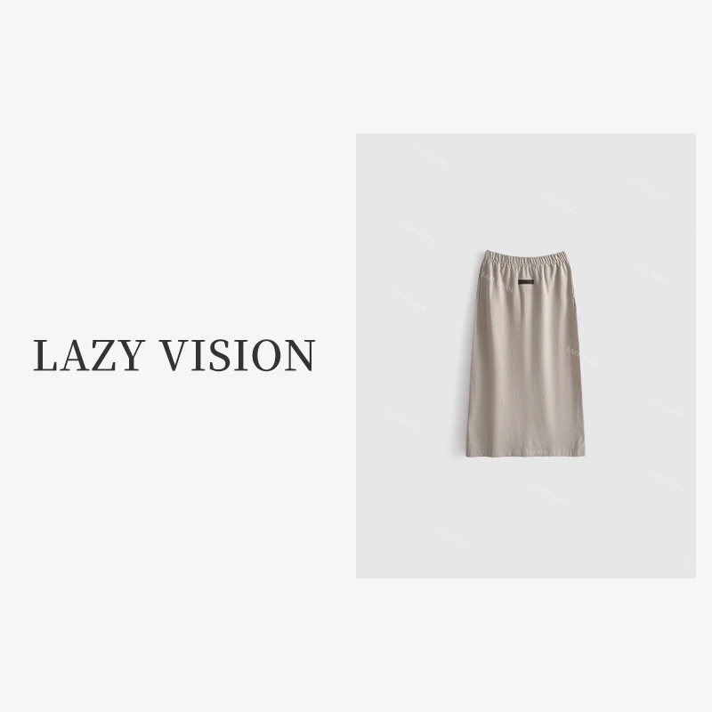 LAZYVISION休闲百搭松紧腰半裙ZMD-12001金贵