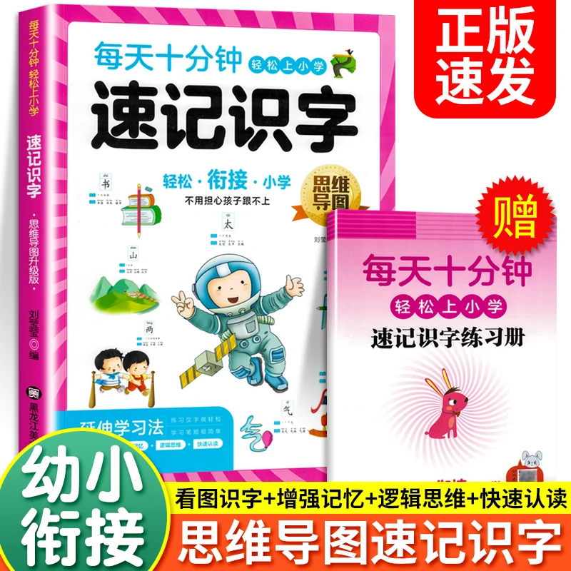 认字识字贴幼儿园速记识字大全拼音汉字笔顺基础3-6岁训练神器